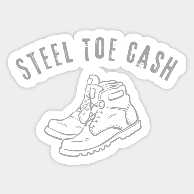 Be American Steel Toe Cash Support Blue Collar Workers Sticker by Little Duck Designs
